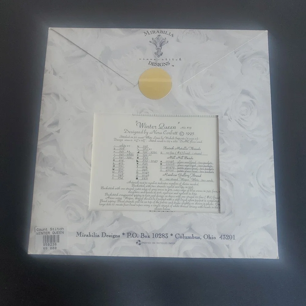 Mirabilia Cross Stitch Pattern Winter Queen Vintage Retired HTF Sealed NOS